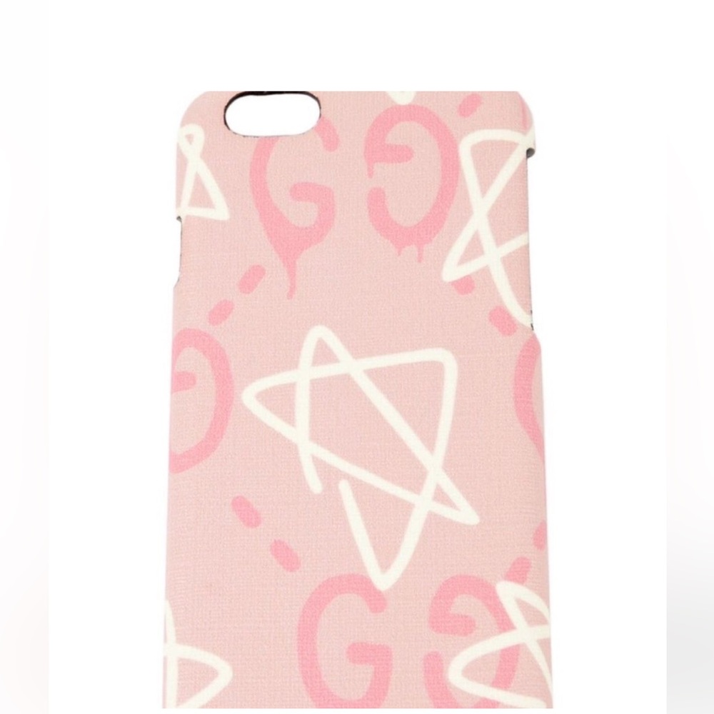 NEW GUCCI Graffati Pink and White Phone Case comes in retail box